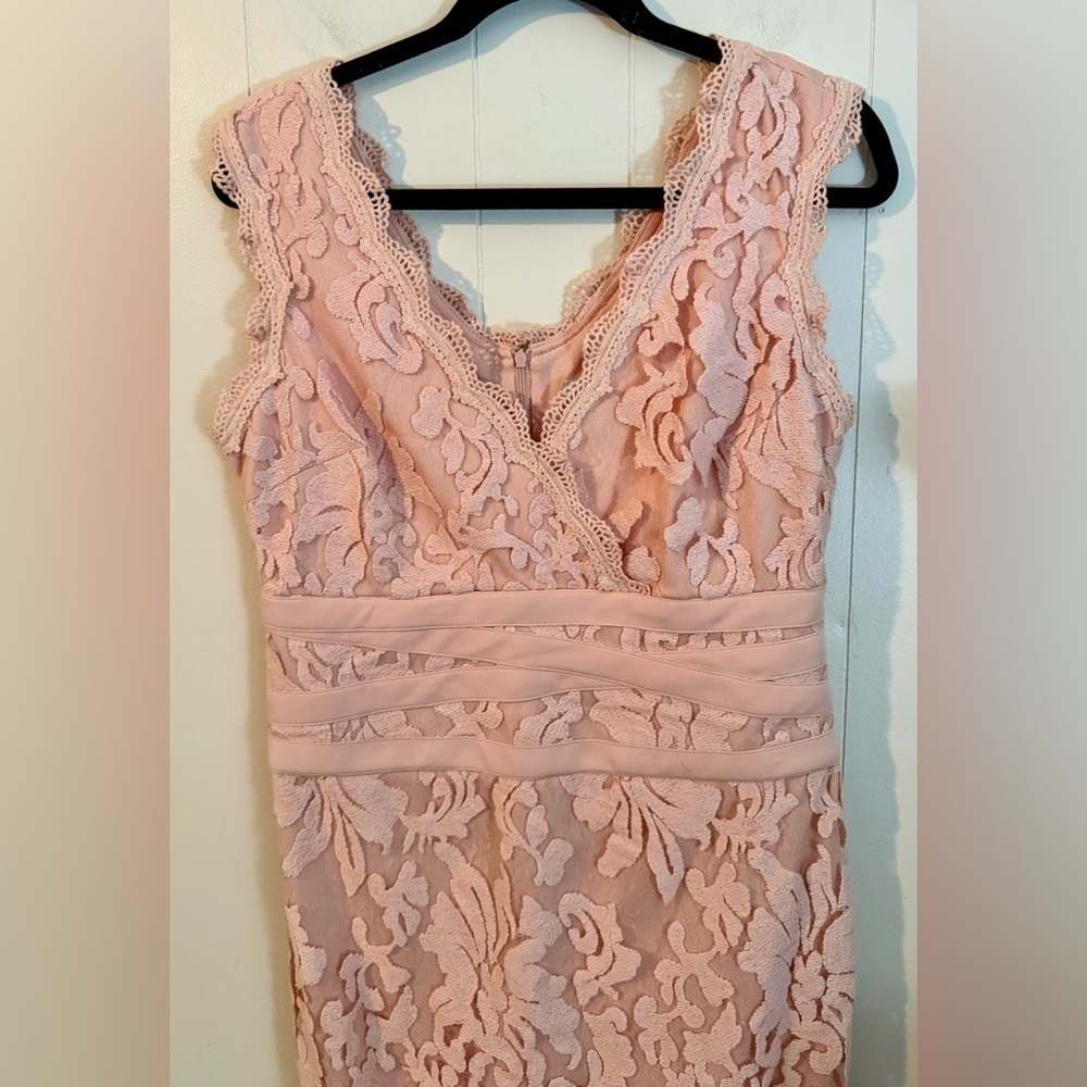 Joseph Ribkoff Pink Lace Dress, Size 10 - Picture 3 of 9